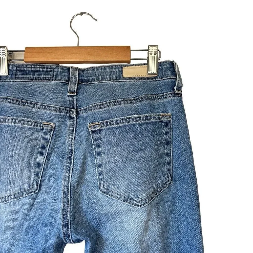 AG Adriano Goldschmied The Jodi Crop side slit Jeans light Blue Denim size 25 - Picture 10 of 11